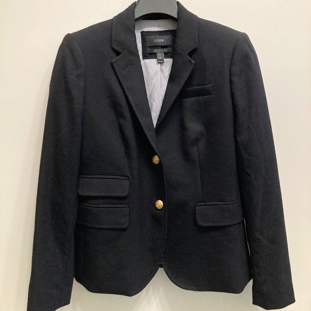 J. Crew Schoolboy Blazer, Black, Size 4